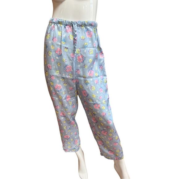 Fun Vintage Peak 90s Gal Flower Power Satin Pajamas - Picture 9 of 12